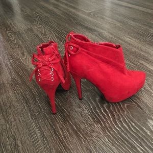 Red Corset Booties